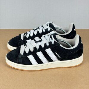 Adidas Campus 00s Suede Athletic Shoes Mens 8.5 Black White Low Top Casual
